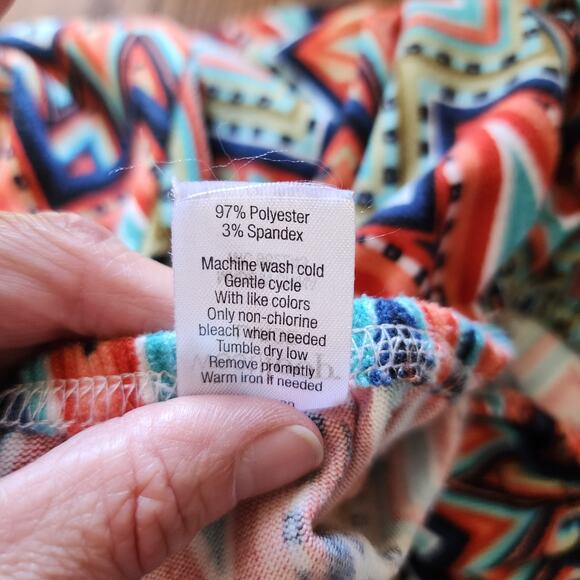 West loop Orange Stretch Tunic Long Sleeves Bell Sleeves Dress Size L - Picture 7 of 7